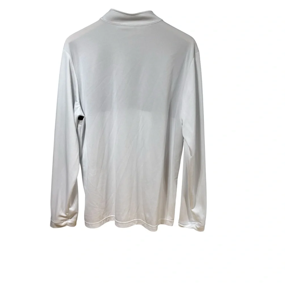 Adidas MLS Quarter Zip Pullover Mens White Black Soccer Training Top Large #673